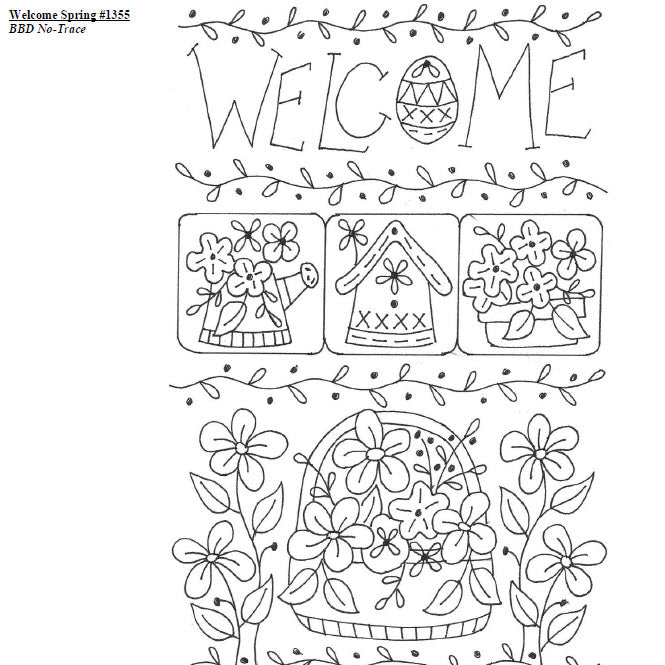 Welcome Spring Door Sign - BBD No-Trace