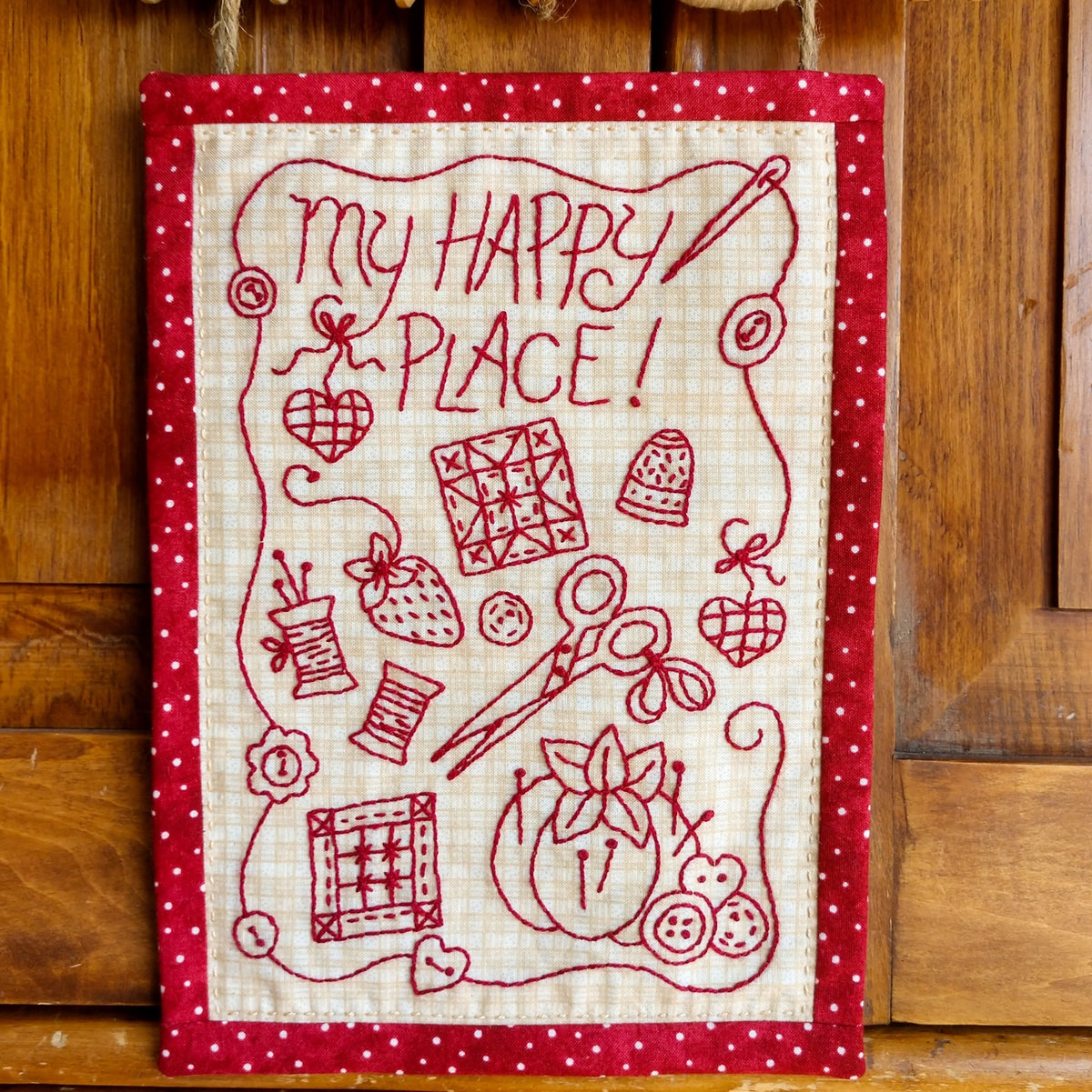 My Happy Place! - Machine Embroidery Pattern - Shipped