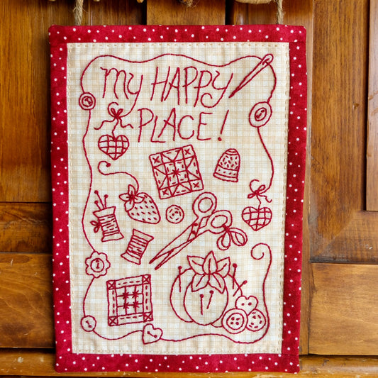 My Happy Place! - Machine Embroidery Pattern - Shipped