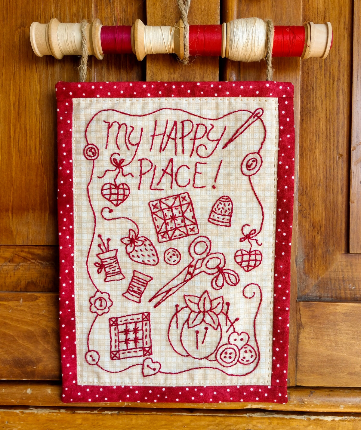 My Happy Place! - Machine Embroidery Pattern - Shipped
