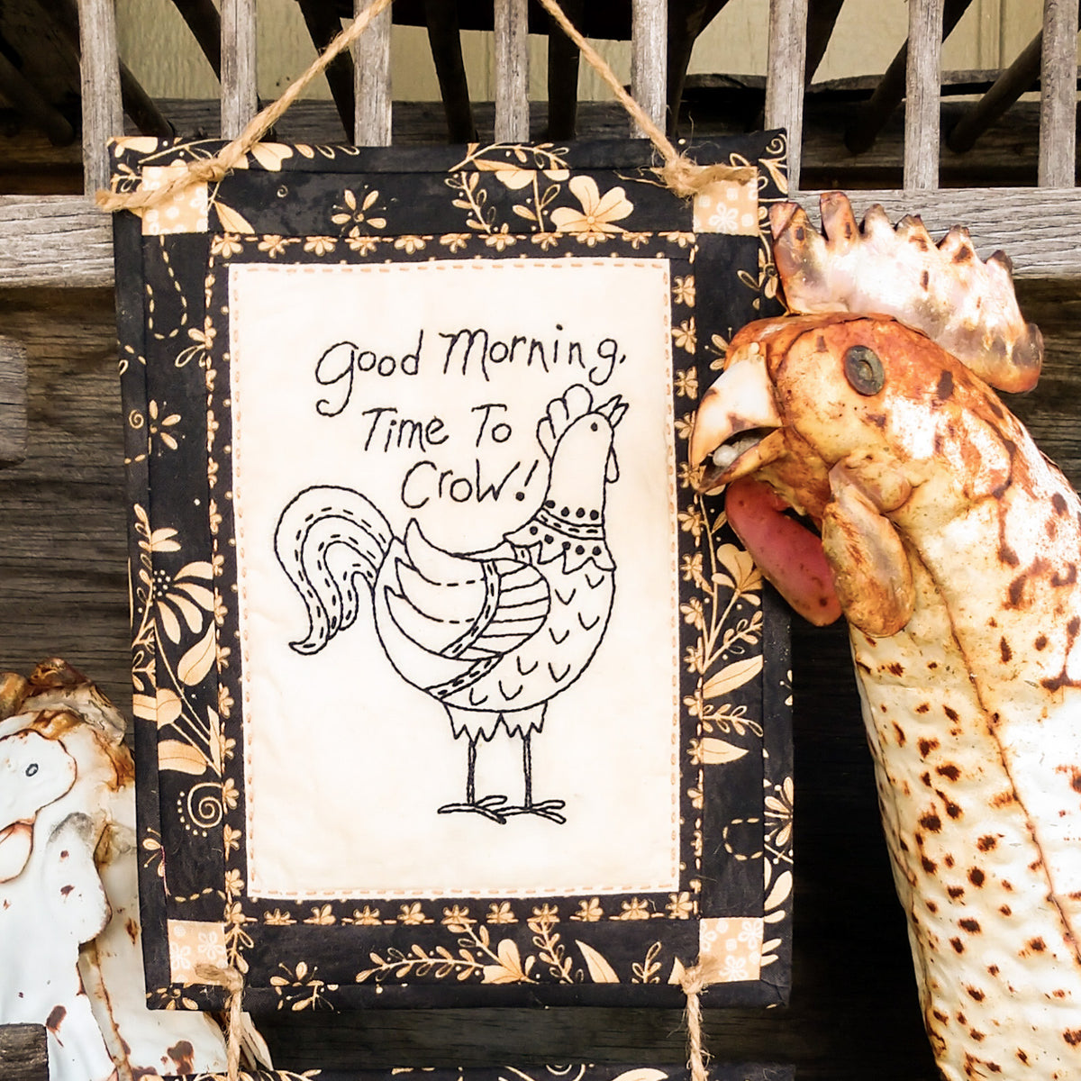 Feathered Farmyard Friends - Hand Embroidery Pattern - Download