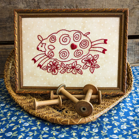 Leaping Lamb - Hand Embroidery Pattern - Download
