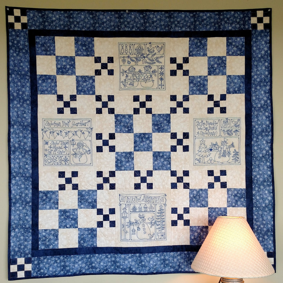 Welcome Winter Quilt - Hand Embroidery Pattern - Shipped