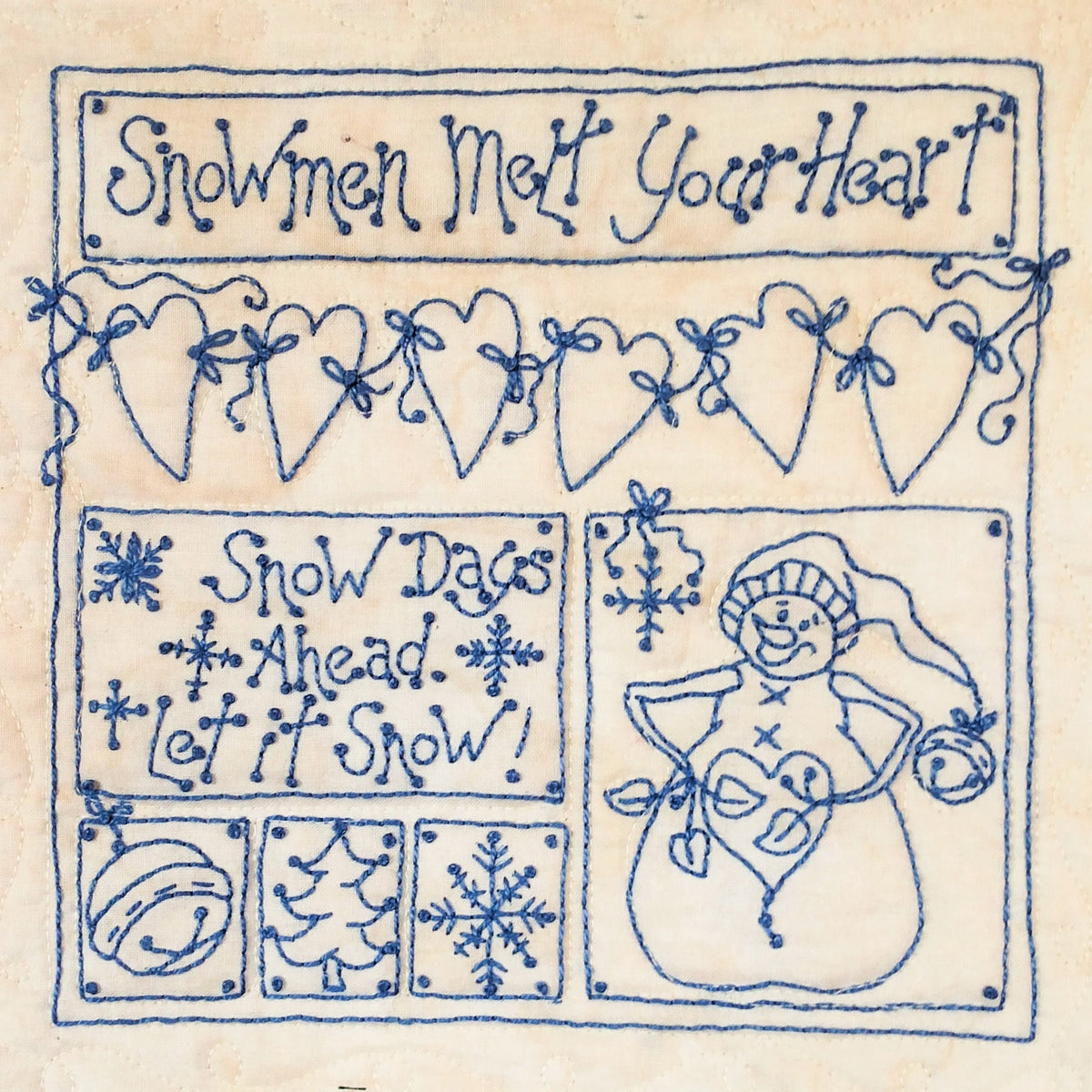 Welcome Winter Quilt - Hand Embroidery Pattern - Shipped
