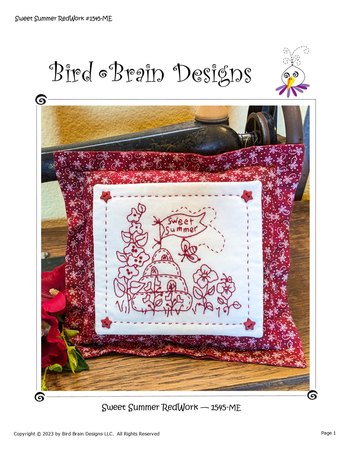 Sweet Summer - Machine Embroidery Pattern - Download