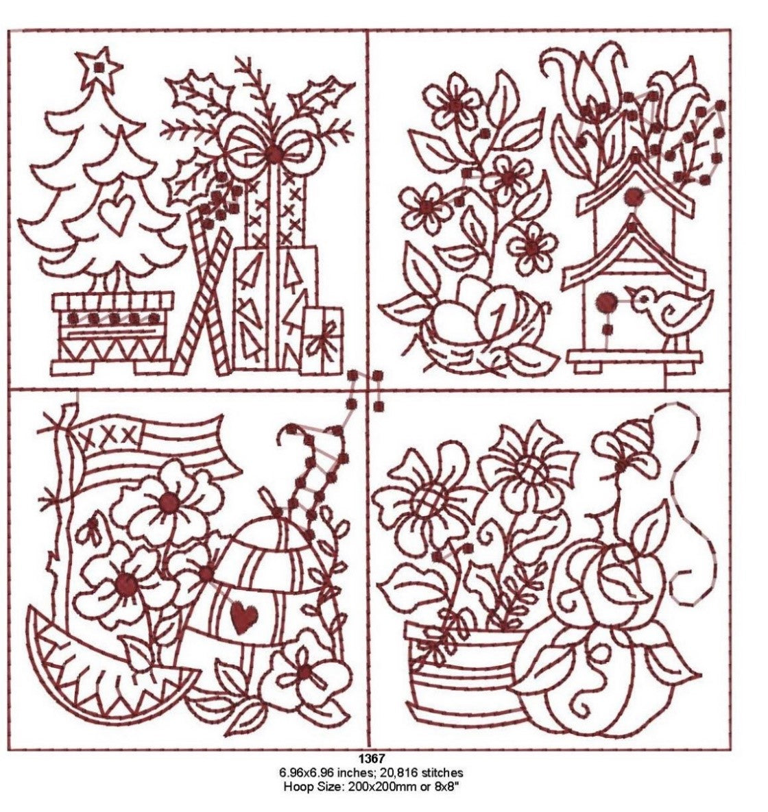 A Change of Seasons - Machine Embroidery Pattern - Shipped