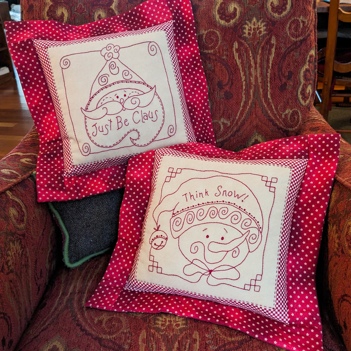 Winter Partners Pillows - Hand Embroidery Pattern