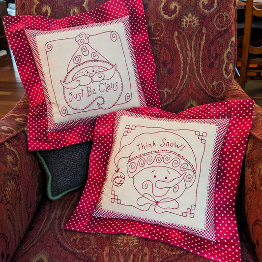 Winter Partners Pillows - Hand Embroidery Pattern