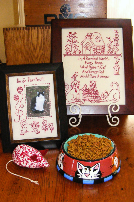 Cat's Purrfect World - Hand Embroidery Pattern - Shipped