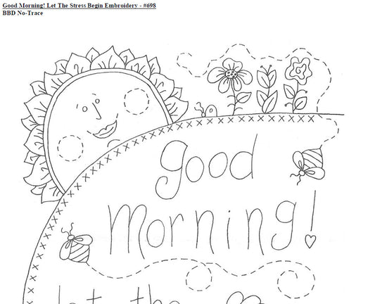 Good Morning! Let the Stress Begin - BBD No-Trace