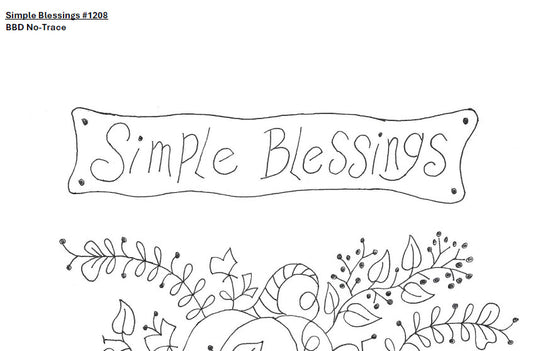 Simple Blessings Blackwork - BBD No-Trace