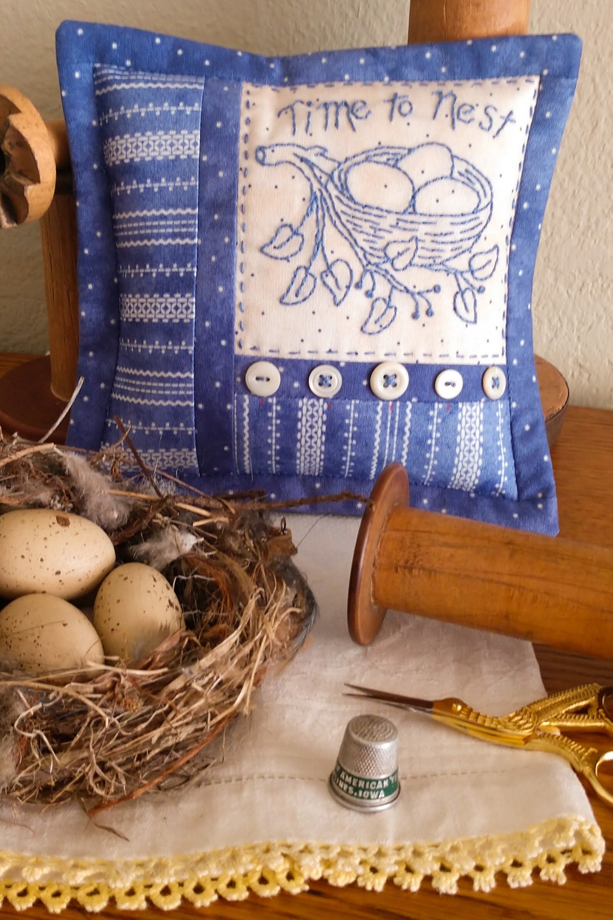 Time to Nest - Hand Embroidery Pattern - Download