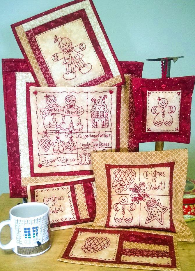 Gingerbread Wishes - Hand Embroidery Pattern - Shipped