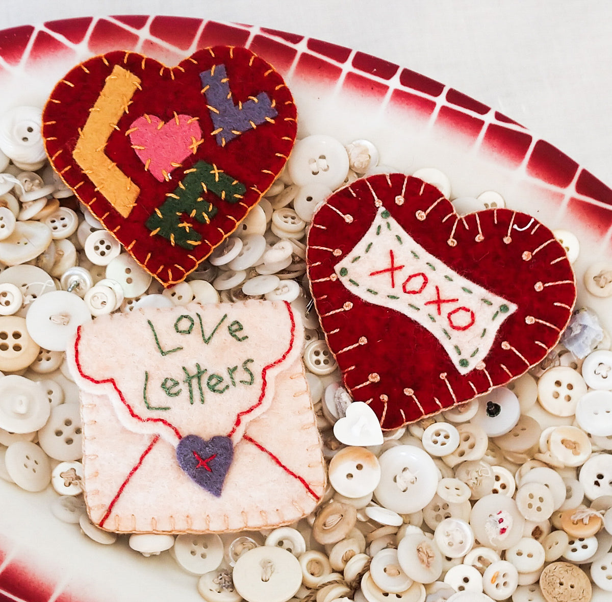 Love Letters - Wool Applique Pattern - Download  