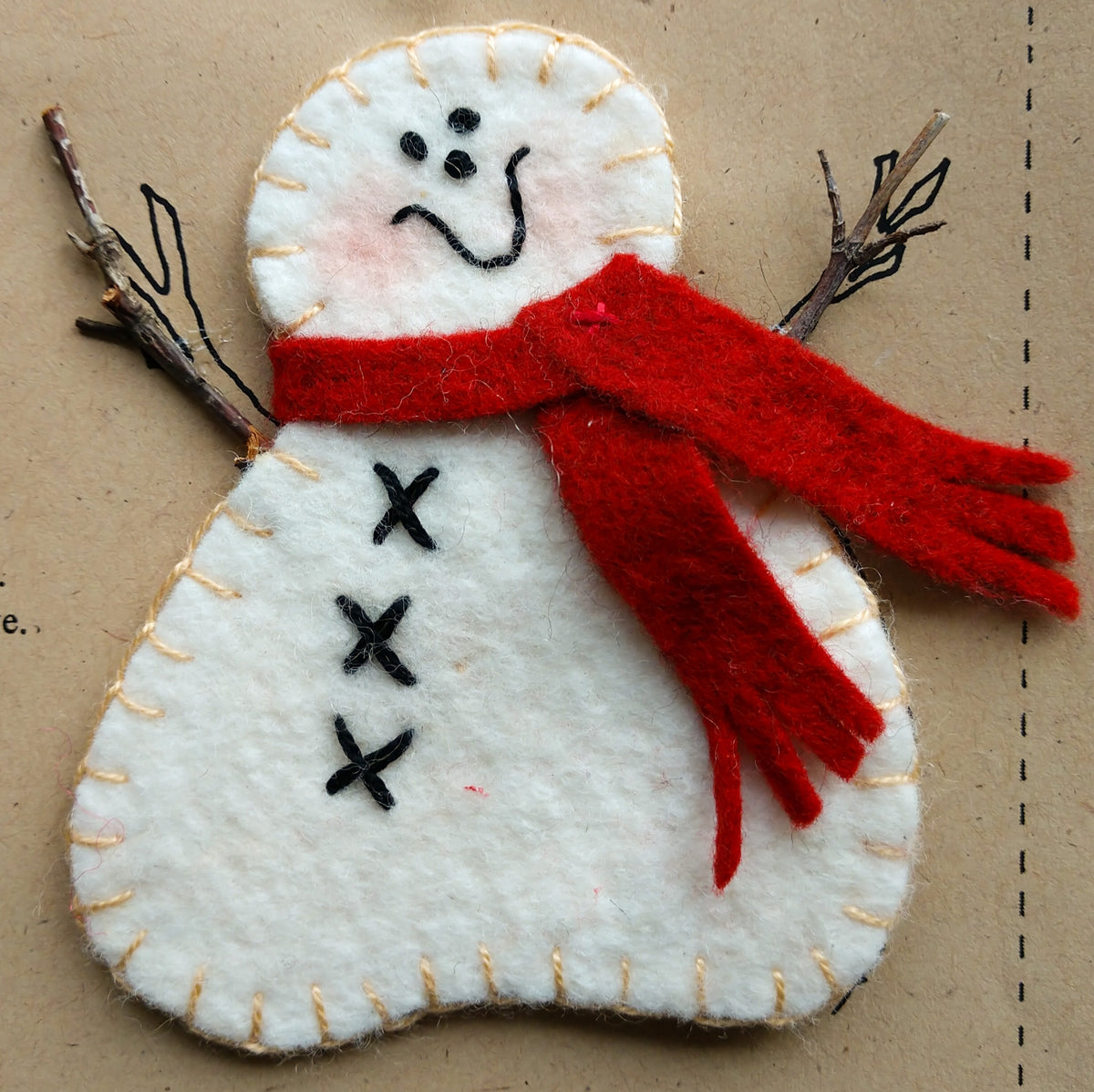 Snowfolks - Wool Applique Pattern - Shipped
