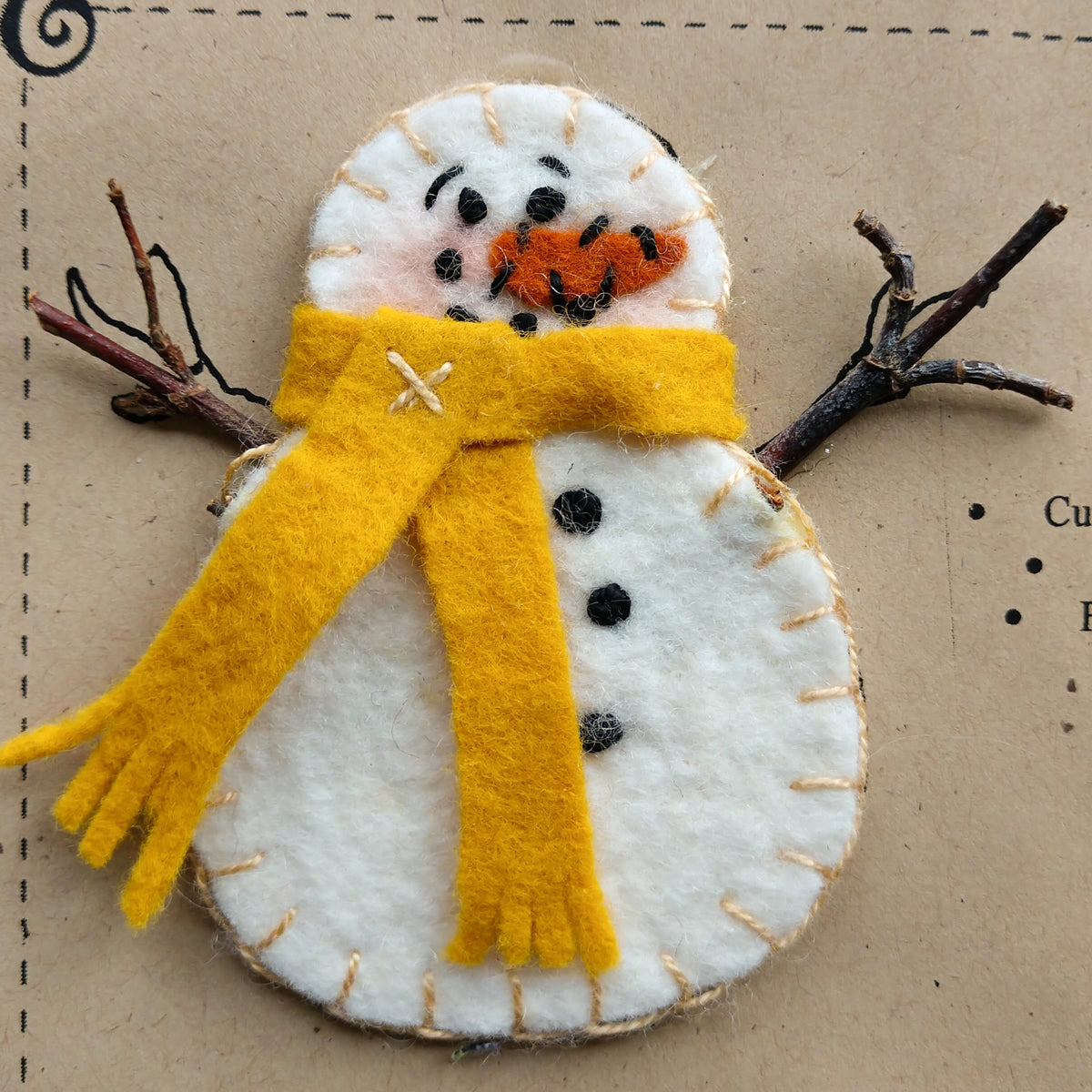 Snowfolks - Wool Applique Pattern - Shipped