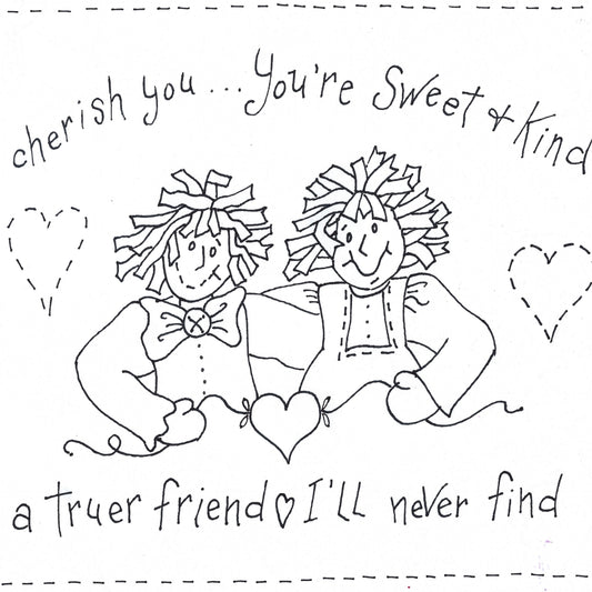Friends Forever Redwork - BBD No-Trace