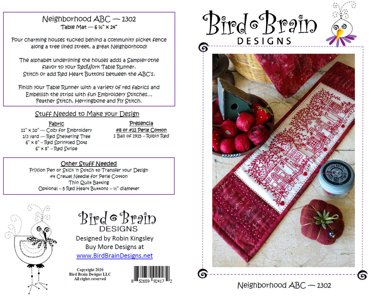 Neighborhood ABC - Hand Embroidery Pattern - Shipped