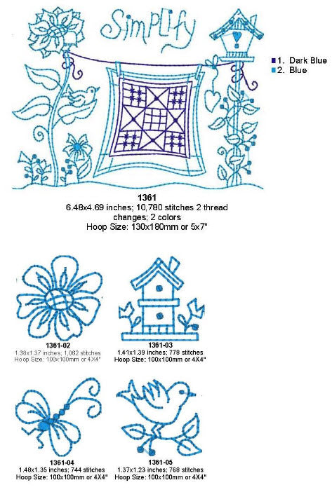 Simplify - Machine Embroidery Pattern - Shipped