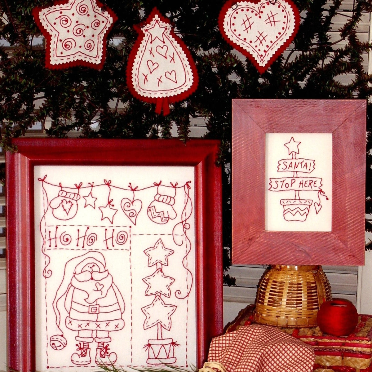 Ho Ho Ho Santa Redwork -  BBD No-Trace