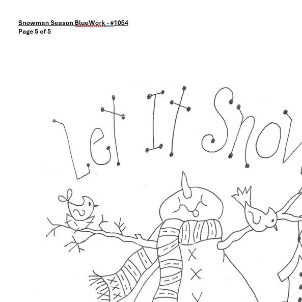 Snowman Season - Hand Embroidery Pattern - Shipped