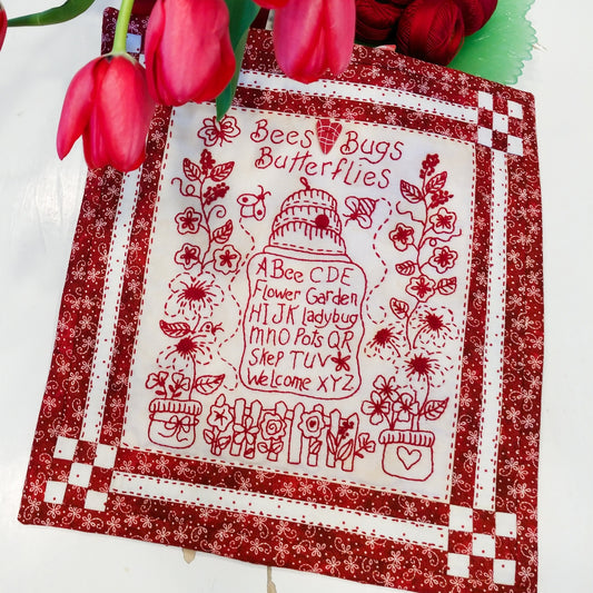 Bees, Bugs & Butterflies - Hand Embroidery Pattern - Download