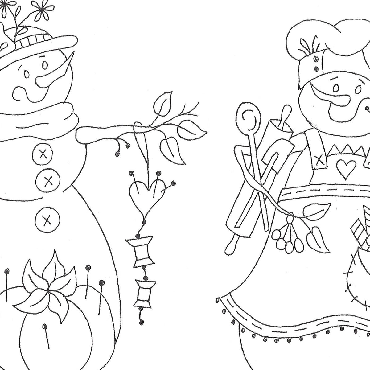 Snow Ladies Tea Towels - BBD No-Trace