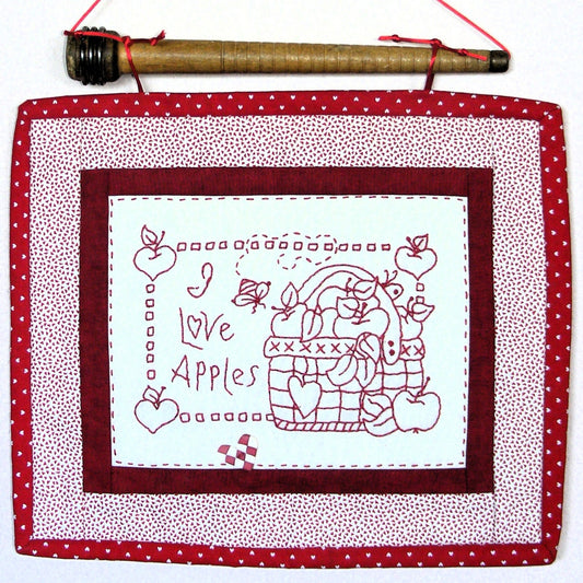 I Love Apples - Hand Embroidery Pattern - Download