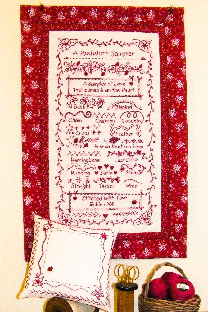 A Redwork Sampler - BBD No-Trace