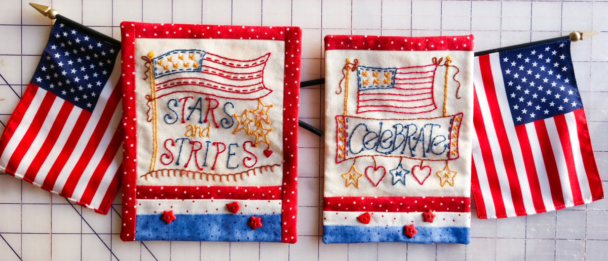 Stars and Stripes - Hand Embroidery Pattern - Download