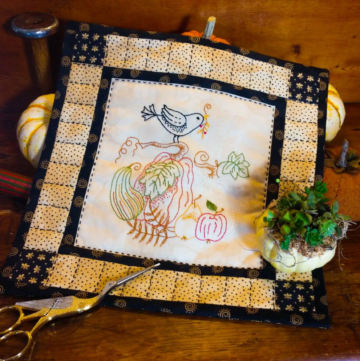Autumn Harvest - Machine Embroidery Pattern - Download