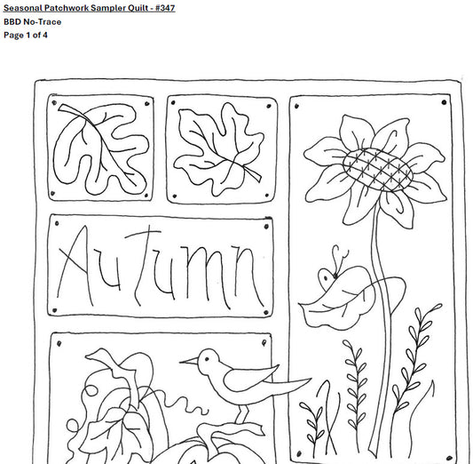Seasonal Patchwork Sampler Quilt - BBD No-Trace 