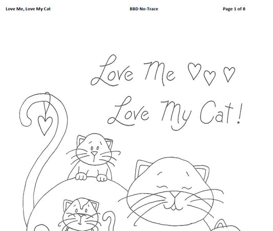 Love Me, Love My Cat Quilt - BBD No-Trace 