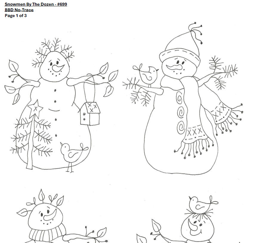 Snowmen by the Dozen - BBD No-Trace