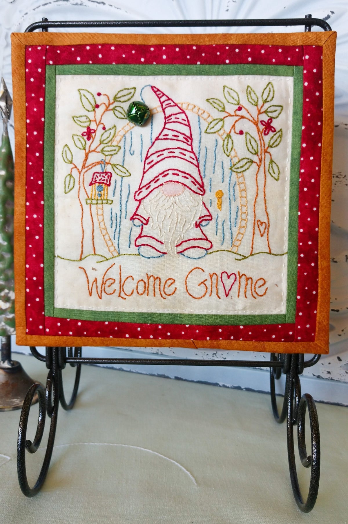 Welcome Gnome - Hand Embroidery Pattern - Download