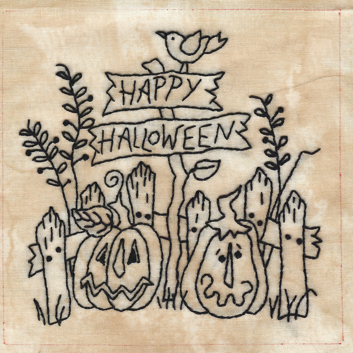 Country Happy Halloween - Hand Embroidery Pattern - Download