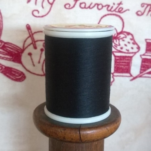 Black Bobbin Thread to Match Black King Tut for BlackWork Machine Embroidery .