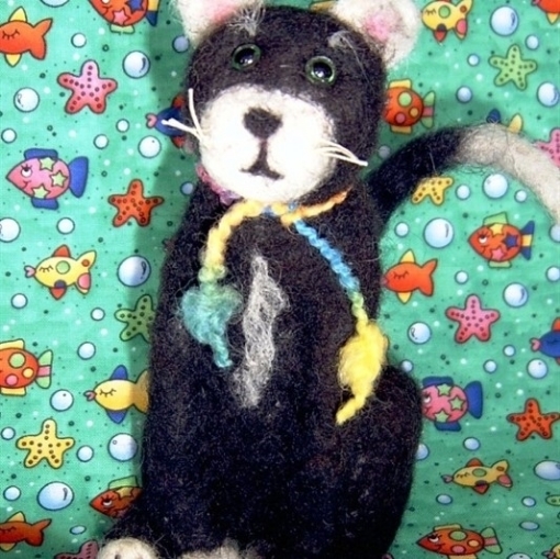 Maya the Kitty Needle Felting