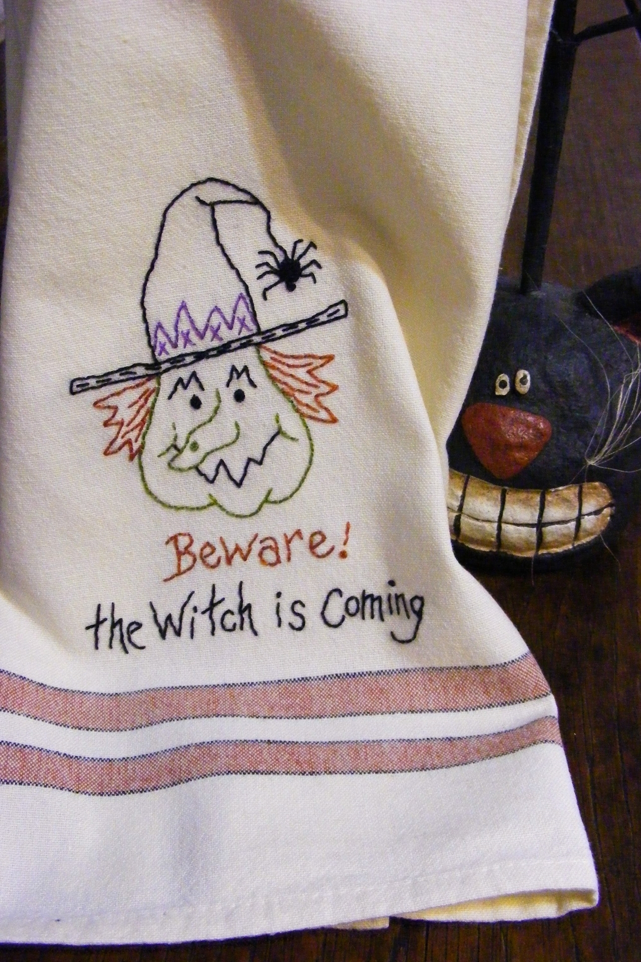 Beware! The Witch is Coming Machine Embroidery Pattern