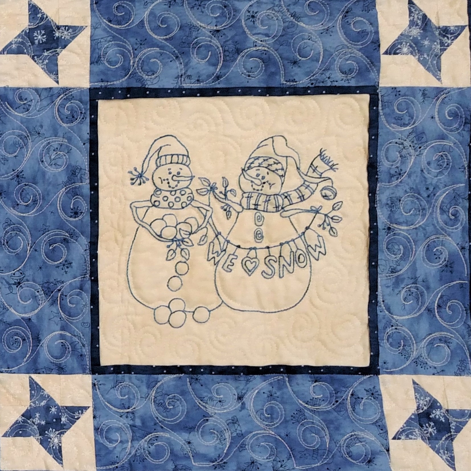 Snow Much Fun Hand Embroidery Quilt Pattern Shipped