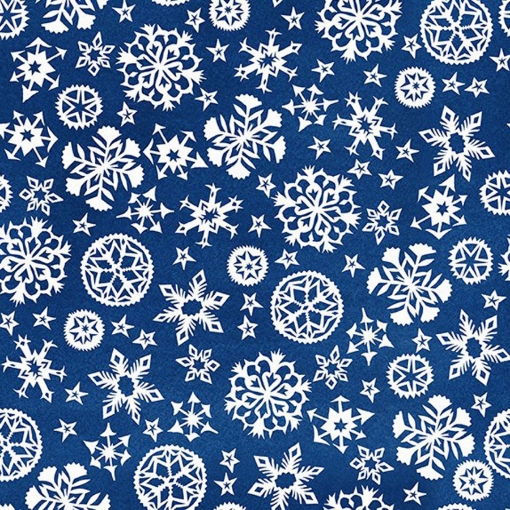 blue snowflakes falling