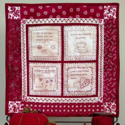 Picture of Robin-ism Stitch Sampler - Show Model - Red