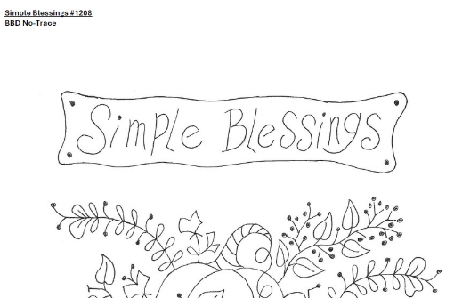 Simple Blessings Blackwork - BBD No-Trace