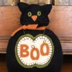 Boo Cat and Mouse Pin Cushion Wool Applique Pattern