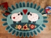 Woolen Love Table Topper - Wool Applique Pattern