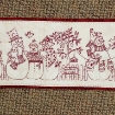 Picture of Yard of Snowmen - Hand Embroidery Complete Kit - Red