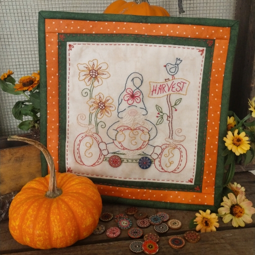 Picture of Harvest Gnome - Hand Embroidery Complete Kit