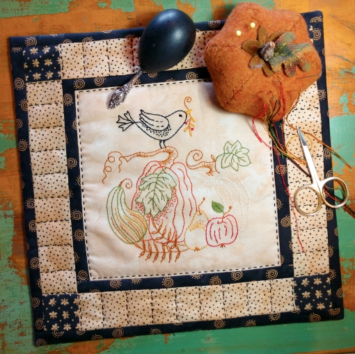 Picture of Autumn Harvest - Hand Embroidery Complete Kit