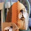 Picture of Bee Hive Pin Cushion - Wool Applique Complete Kit