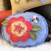 Picture of Big Flower Pin Cushion - Wool Applique Complete Kit